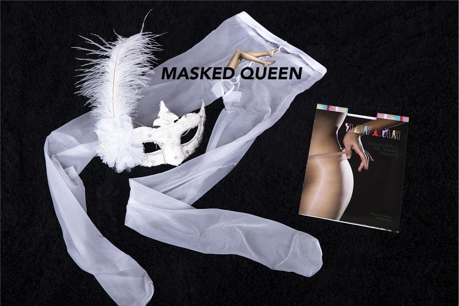 [MASKED QUEEN] 假面女皇 大尺度无内丝袜 NO.004 只穿着薄薄的白丝袜
